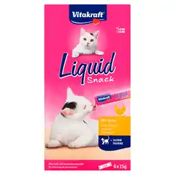 PLUS Vitakraft Liquid snack kip & taurine aanbieding