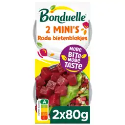 PLUS Bonduelle Rode bietenblokjes 2 mini's aanbieding