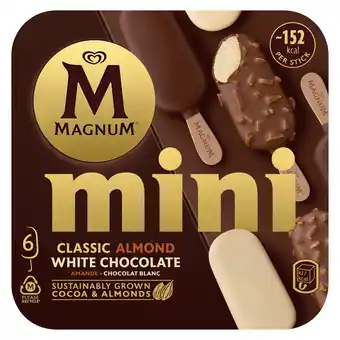 PLUS Magnum Mini classic almond white chocolate aanbieding