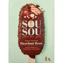 PLUS Sou Sou Hazelnut hero 4x 100 ml aanbieding