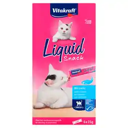 PLUS Vitakraft Liquid Snack Zalm & Omega aanbieding