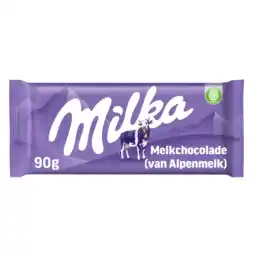PLUS Milka Chocoladereep Alpenmelk aanbieding