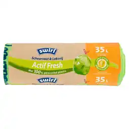 PLUS Swirl Geurvast lekvrij Actif Fresh 35L aanbieding