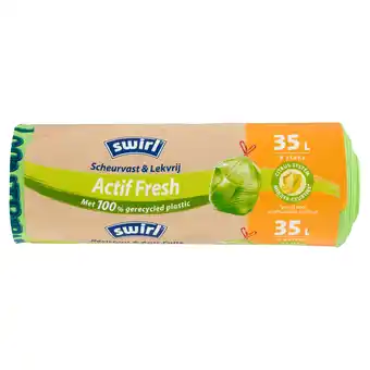 PLUS Swirl Geurvast lekvrij Actif Fresh 35L aanbieding