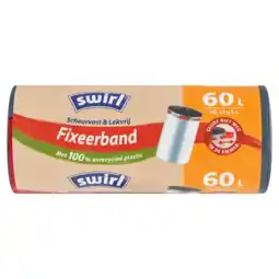 PLUS Swirl Pedaalemmerzak Fixeerband 60L aanbieding