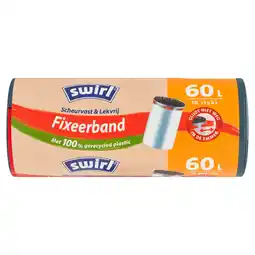 PLUS Swirl Pedaalemmerzak Fixeerband 60L aanbieding