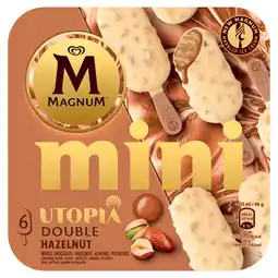 PLUS Magnum Magnum Mini Double Hazelnut Sticks aanbieding
