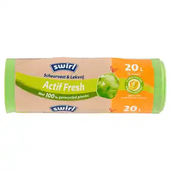 PLUS Swirl Geurvast lekvrij Actif Fresh 20L aanbieding