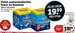 Kruidvat Finish vaatwastabletten Power en Quantum aanbieding