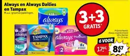 Kruidvat Always en Always Dailies en Tampax aanbieding