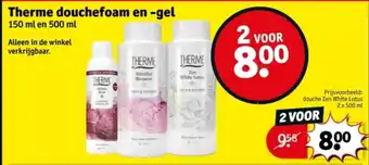 Kruidvat Therme douchefoam en -gel aanbieding