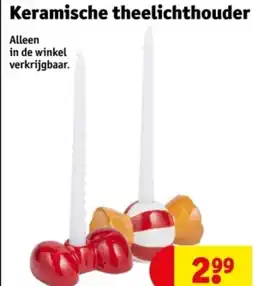 Kruidvat Keramische theelichthouder aanbieding