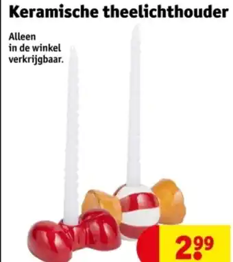 Kruidvat Keramische theelichthouder aanbieding