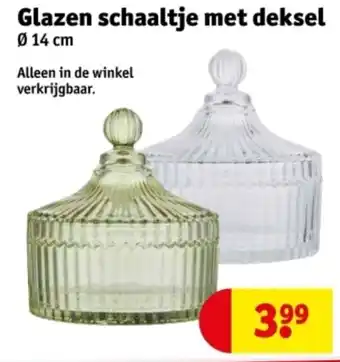Kruidvat Glazen schaaltje met deksel aanbieding