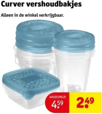 Kruidvat Curver vershoudbakjes aanbieding