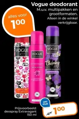 Trekpleister Vogue deodorant aanbieding