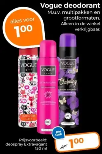 Trekpleister Vogue deodorant aanbieding