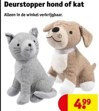 Kruidvat Deurstopper hond of kat aanbieding