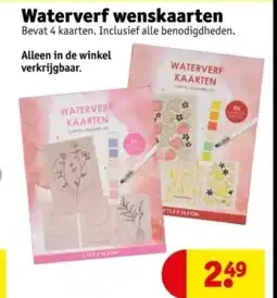Kruidvat Waterverf wenskaarten aanbieding