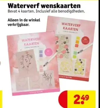 Kruidvat Waterverf wenskaarten aanbieding