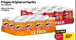 Kruidvat Pringles Original en Paprika aanbieding