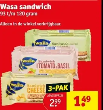 Kruidvat Wasa sandwich aanbieding