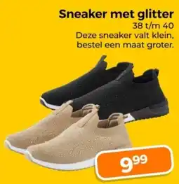 Trekpleister Sneaker met glitter aanbieding