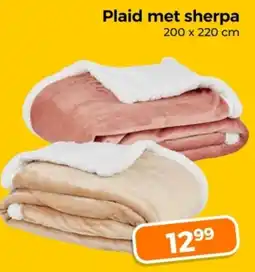 Trekpleister Plaid met sherpa aanbieding