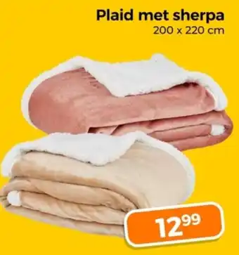 Trekpleister Plaid met sherpa aanbieding