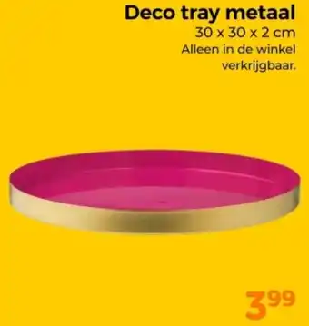 Trekpleister Deco tray metaal aanbieding