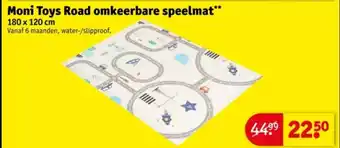 Kruidvat Moni Toys Road omkeerbare speelmat aanbieding
