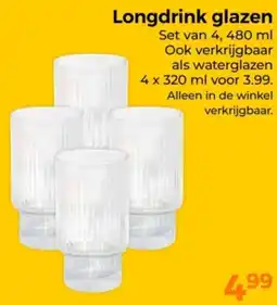 Trekpleister Longdrink Glazen aanbieding