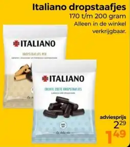 Trekpleister Italiano Dropstaafjes aanbieding