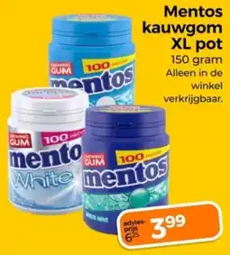Trekpleister Mentos kauwgom XL pot aanbieding
