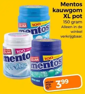 Trekpleister Mentos kauwgom XL pot aanbieding