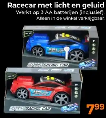 Trekpleister Racecar met licht en geluid aanbieding