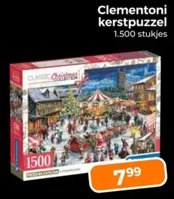 Trekpleister Clementoni kerstpuzzel aanbieding