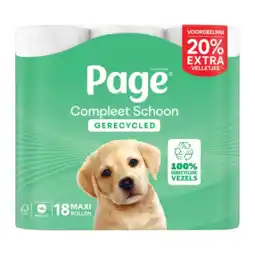Albert Heijn Page Compleet schoon gerecycled toiletpapier aanbieding