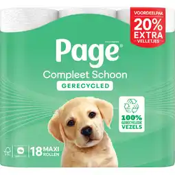 Albert Heijn Page Compleet schoon gerecycled toiletpapier aanbieding