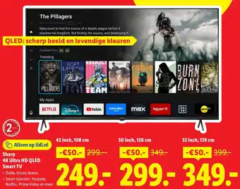 Lidl Sharp 4K Ultra HD QLED Smart TV aanbieding
