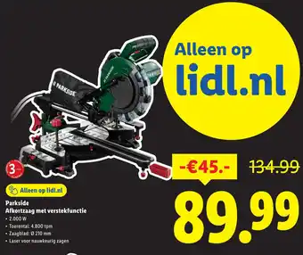 Lidl Parkside Afkortzaag met verstekfunctie aanbieding