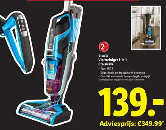 Lidl Bissell Vloerreiniger 3-in-1 Crosswave aanbieding