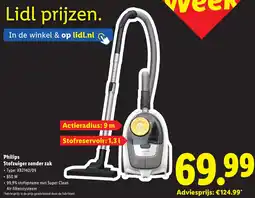 Lidl Philips Stofzuiger zonder zak aanbieding
