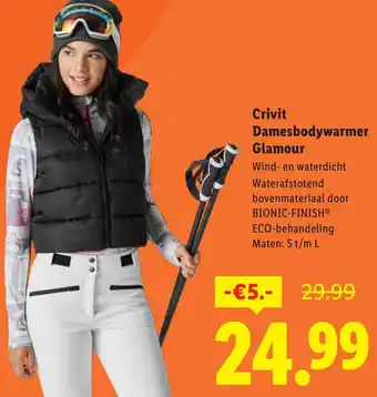 Lidl Crivit Damesbodywarmer Glamour aanbieding