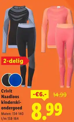 Lidl Crivit Naadloos kinderski-ondergoed aanbieding