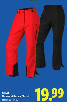 Lidl Crivit Dames skibroek Classic aanbieding