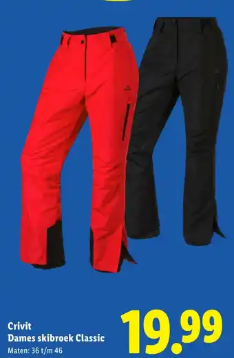Lidl Crivit Dames skibroek Classic aanbieding