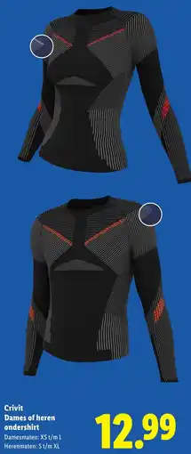 Lidl Crivit Dames of heren ondershirt aanbieding