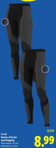 Lidl Crivit Dames of heren sportlegging aanbieding