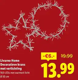 Lidl Livarno Home Decoratieve krans met verlichting aanbieding